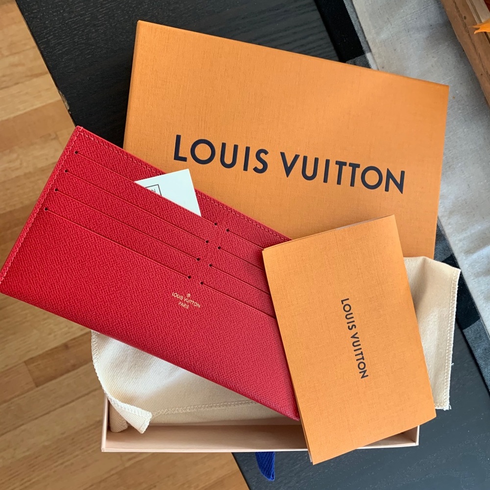 LOUIS VUITTON Felicie Red 8 Slot Card Insert
